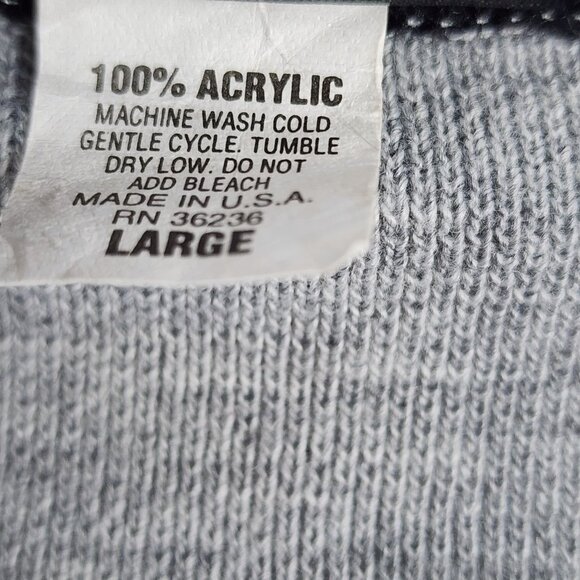 Route 66 Sweater Mens Large Gray Vintage L/S V-Neck Pullover USA NWT - Picture 7 of 7